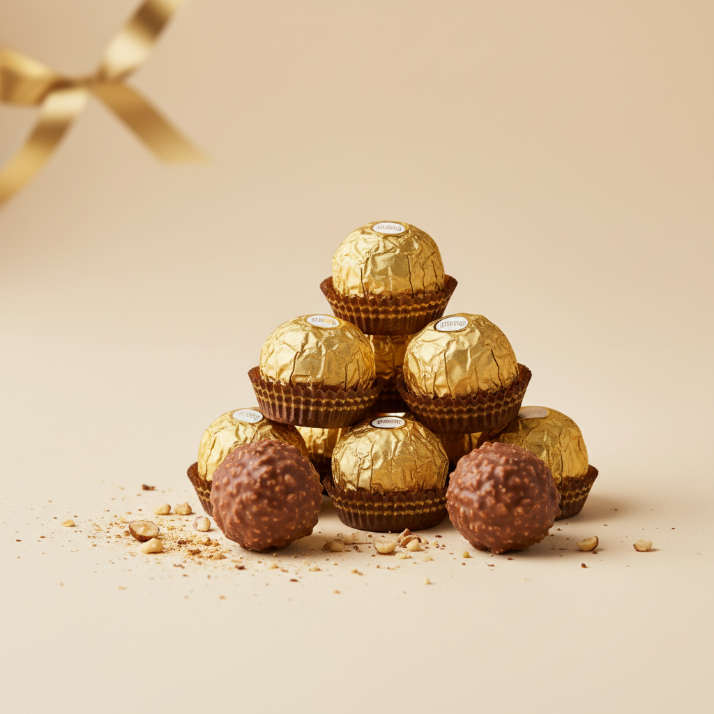 Ferrero Rocher chocolade bij boeket - Krisha's Bloom Studio