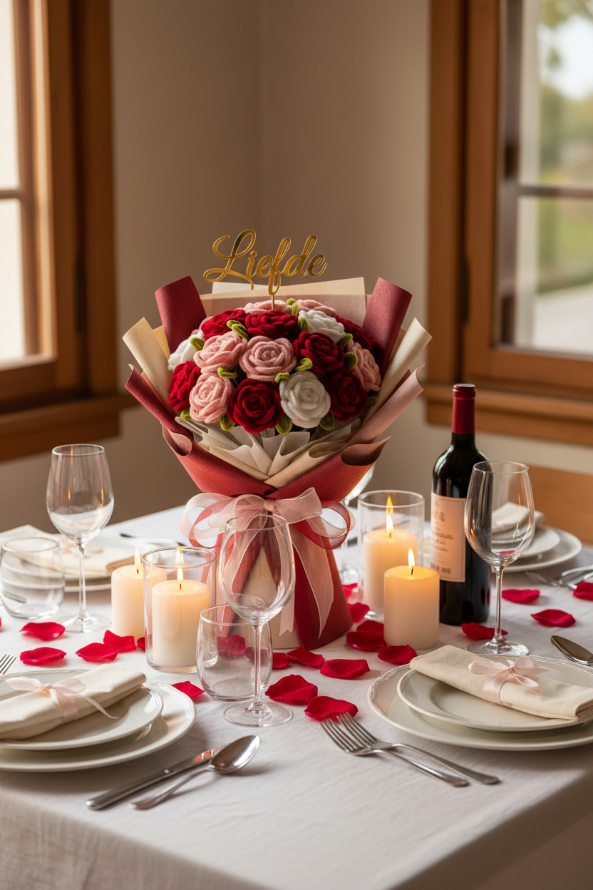 Liefde Boeket lifestyle - handgemaakt chenilledraad