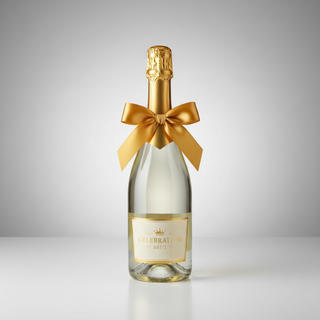 Champagne bubbels bij boeket - Krisha's Bloom Studio